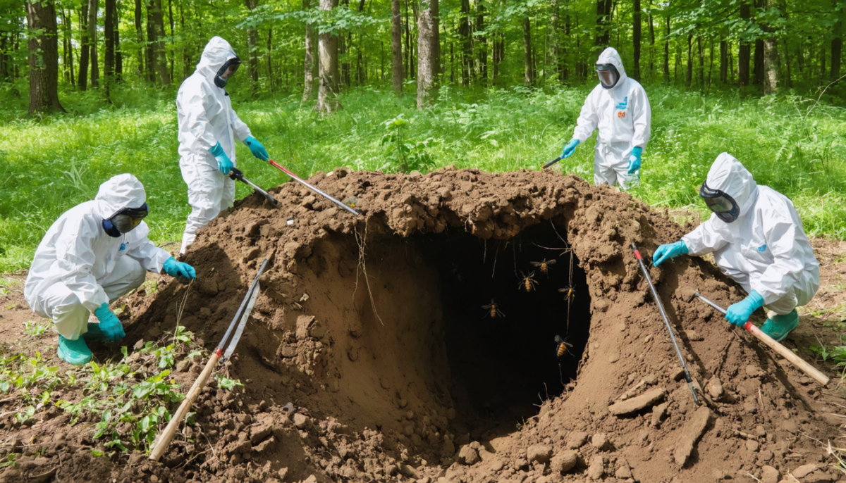 découvrez les conseils d'experts pour réagir efficacement à la découverte de nids enterrés de frelons asiatiques et protéger votre environnement en toute sécurité.